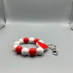 ❤️3/$8❤️ Silicone Beaded Keychain Bracelet - HANDMADE #181